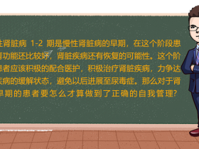 慢(màn)性腎髒病1-2期的(de)自我管理(lǐ)